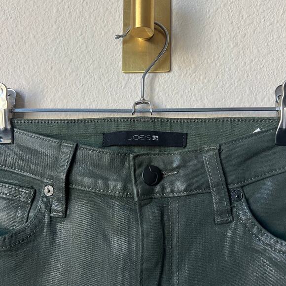 Joe's Jeans The Icon Olive Coated Skinny Ankle Jeans Size 27 - Picture 4 of 7